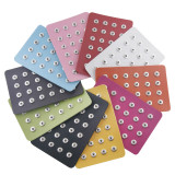 Display of 24 pieces PU leather black type for 12MM snaps chunks
