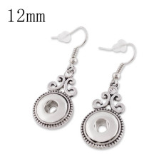 Fit 12mm Snaps Earrings with Rhinestone fit snaps chunks