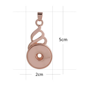 snap Rose Gold Pendant fit 20MM snaps style jewelry KC0392