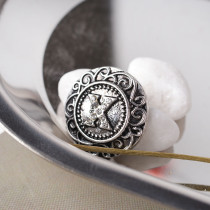20MM English alphabet-X  snap Antique silver  plated with  Rhinestones KB6277 snaps jewelry