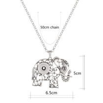 Elephant pendant sliver Necklace with 50CM chain KC1058 snaps jewelry