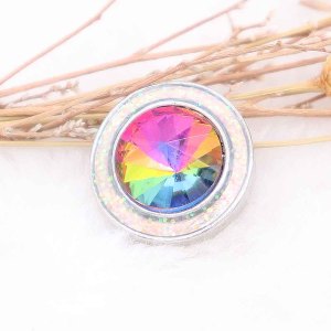 20MM round snap Silver Plated with colorful Rhinestone and enamel KC6793 snaps jewelry