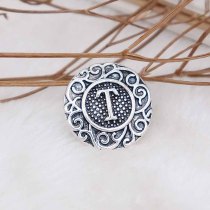 C20MM English alphabet-T snap Antique silver  KC6764 snaps jewelr