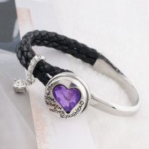 20MM Love snap Silver Plated with purple Rhinestone KC6130 snaps jewelry