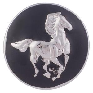 20MM Horse snap Silver Plated with Enamel KB6141 snaps jewelry