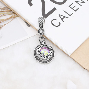 20MM design snap Silver Plated with  rhinestone KC9927 snaps jewelry