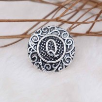 20MM English alphabet-Q snap Antique silver  KC6761 snaps jewelr