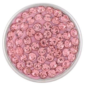 18mm Sugar snaps Alloy with pink chunks rhinestones KB2311 snaps jewelry