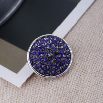 18mm Sugar snaps Alloy with purple chunks rhinestones KB2323 snaps jewelry