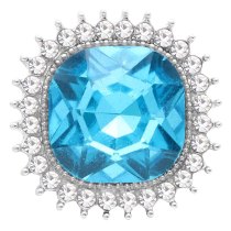 20MM design snap Silver Plated with blue rhinestone KC6773 snaps jewelry