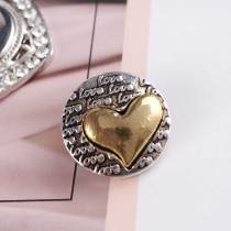 20MM Love snap gold plated KC6230 snaps jewelry
