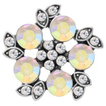 20MM design snap Silver Plated with colorful rhinestone KC6779 snaps jewelry