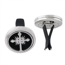 30mm alloy cross car perfume aromatherapy essential oil diffuser breathable air freshener decorative perfume clip Spacer color random hair fit 23mm pads ( xx0104-mix) 