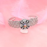 20MM design snap Silver Plated with   rhinestone KC6901 snaps jewelry multicolor