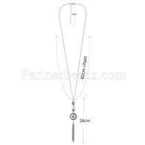 The 80CM Necklace with pendant fit 18mm snaps chunks
