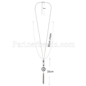 The 80CM Necklace with pendant fit 18mm snaps chunks