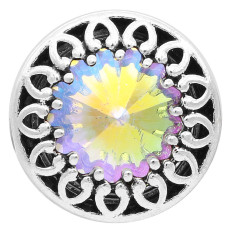 20MM design snap Silver Plated with  rhinestone KC9927 snaps jewelry
