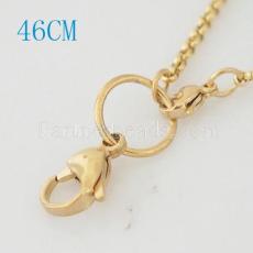 46CM Gold Stainless steel necklace chain for id cards holder or floating locket