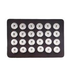Display of 24 pieces PU leather brown type for 18&20MM snaps chunks
