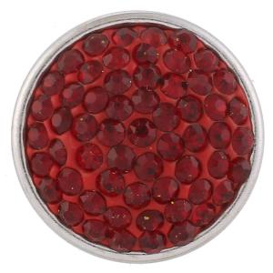 18mm Sugar snaps Alloy with red chunks rhinestones KB2313 snaps jewelry