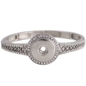 Snaps metal bangle bracelet Elastic fit 20MM snaps chunks