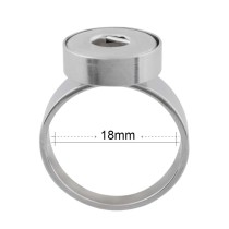 #8Fit 12mm Snaps Stainless steel Rings fit snaps chunks KS0943-S