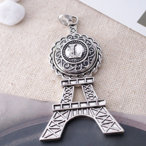 20MM English alphabet-L snap Antique silver  plated with  Rhinestones KB6265 snaps jewelry