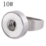 18MM 10# snaps Stainless steel Ring fit Fingers thick 20mm rings for women