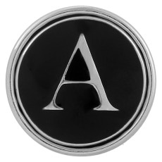 20MM English alphabet-A  snap silver  plated KB1251 with Enamel interchangeable snaps jewelry