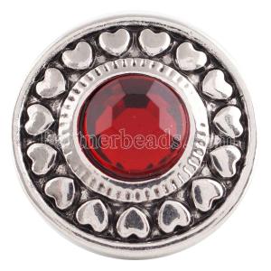 20MM snap Jan. birthstone deep red KC5033 interchangable snaps jewelry