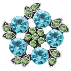 20MM design snap Silver Plated with rhinestone KC6782 snaps jewelry