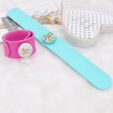 Creative papa circle Silica gel Hot Sale Trendy Snap Button Bracelet Bangles fit 20MM Snap Jewelry fun gift