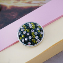 18mm green Sugar snaps Alloy with chunks rhinestones KB2405-AB snaps jewelry