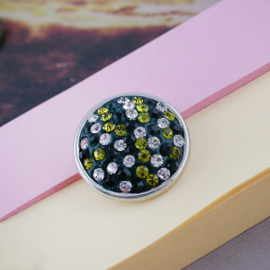 18mm green Sugar snaps Alloy with chunks rhinestones KB2405-AB snaps jewelry