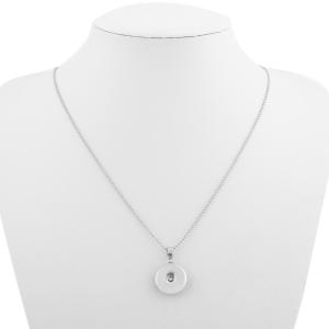 1 buttons snaps metal necklace with 60CM chain fit snaps chunks
