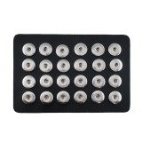 Display of 24 pieces PU leather black type for 18&20MM snaps chunks