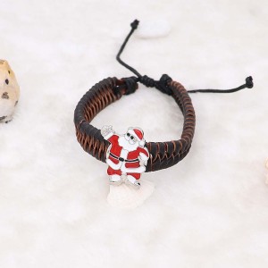 20MM Christmas Santa Claus snap Silver Plated   enamel KC6959 snaps jewelry