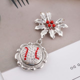 18mm Sugar snaps Alloy with white chunks rhinestones KB2421 snaps jewelry