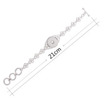 High Quality metal bracelet 21CM fit 18&20MM snaps chunks 1 buttons snaps Jewelry