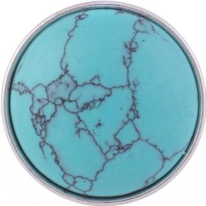 20MM snaps Turquoise semi-precious stones cyan