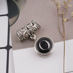 20MM English alphabet-O  snap silver  plated KB1265 with Enamel interchangeable snaps jewelry