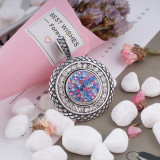 snaps button with blue chunks rhinestones KC2816 snaps jewelry