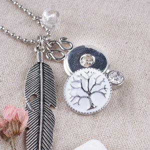 20MM Life of tree snap Silver Plated with Enamel KB7971 snaps jewelry
