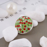 snaps button with green chunks rhinestones KC2705 snaps jewelry