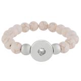 white howlite bracelets Fit 18/20mm snaps chunks