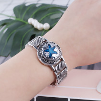 20MM Starfish snap Silver Plated with blue Enamel KB6186 snaps jewelry