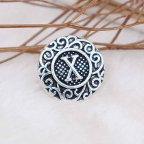 C20MM English alphabet-X snap Antique silver  KC6768 snaps jewelr