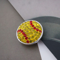 18mm Sugar snaps Alloy with yellow rhinestones KB2439 snaps jewelry