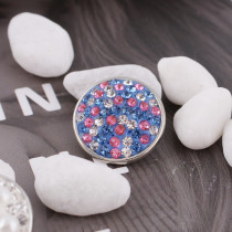 snaps button with blue chunks rhinestones KC2816 snaps jewelry