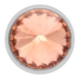 20MM design snap silver Plated with Orange rhinestone KC6964 snaps jewelry